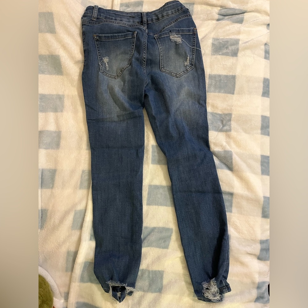 Distressed Blue Jeans - Picture 6 of 6